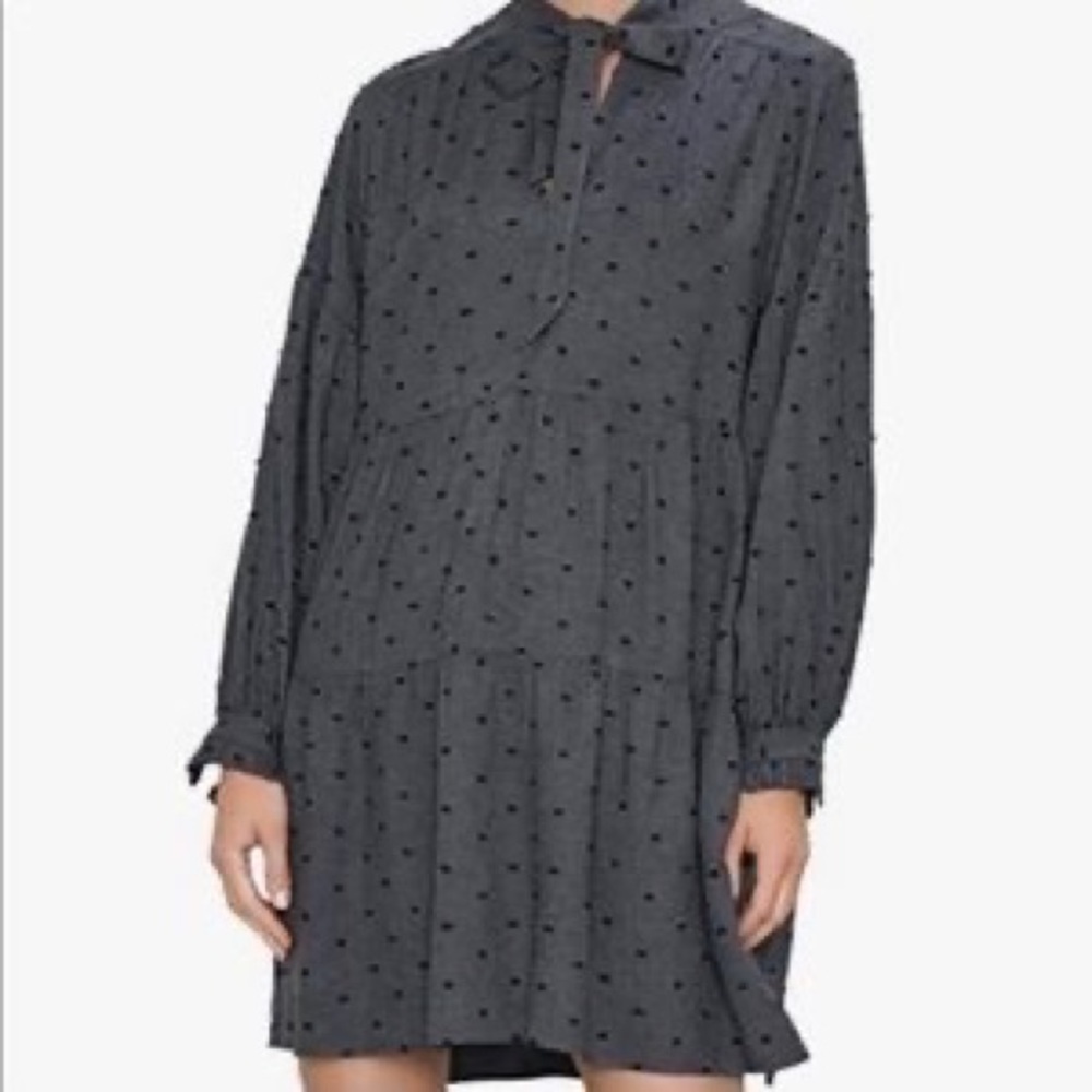 Zara Pussy Bow Babydoll Dress